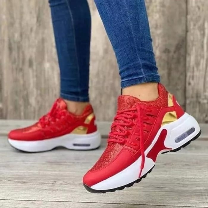 Zapatillas Running Mujer Suela Gruesa Diseño Casual