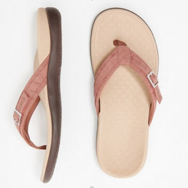 Chanclas Mujer con Hebilla Ajustable Plantilla Contorneada