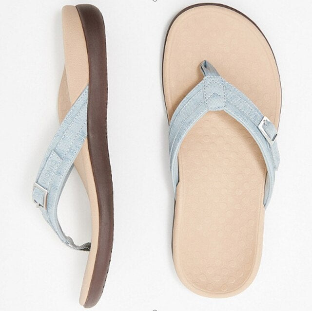 Chanclas Mujer con Hebilla Ajustable Plantilla Contorneada