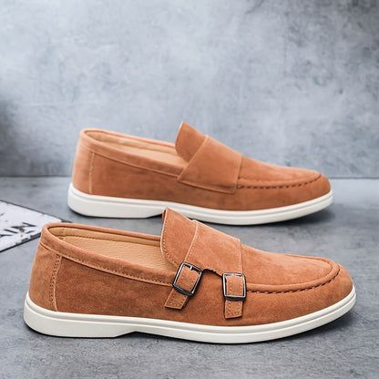 Mocasines Sin Cordones Hombre Hebilla Doble