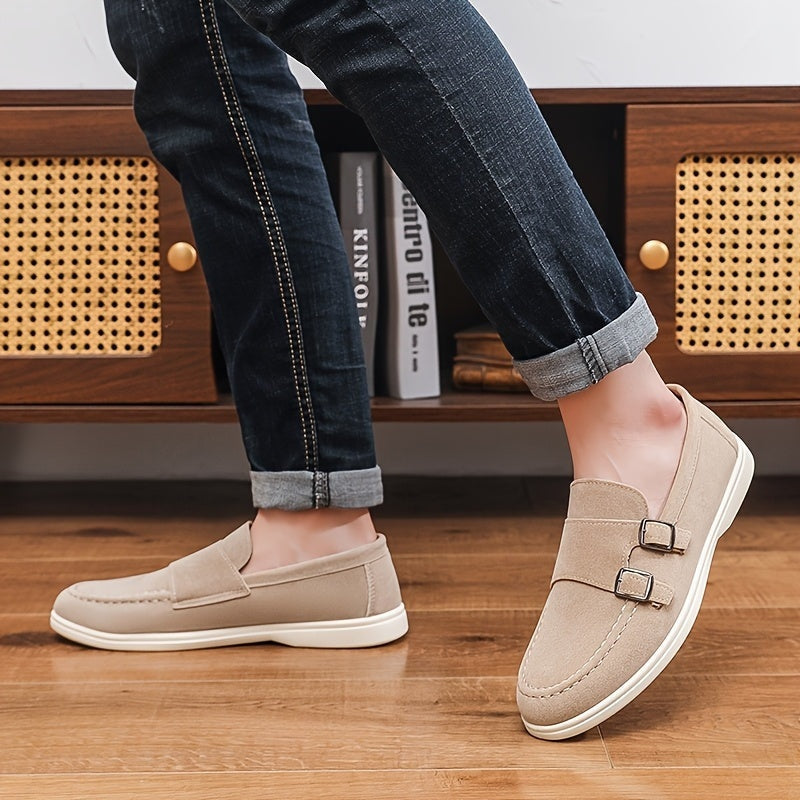 Mocasines Sin Cordones Hombre Hebilla Doble