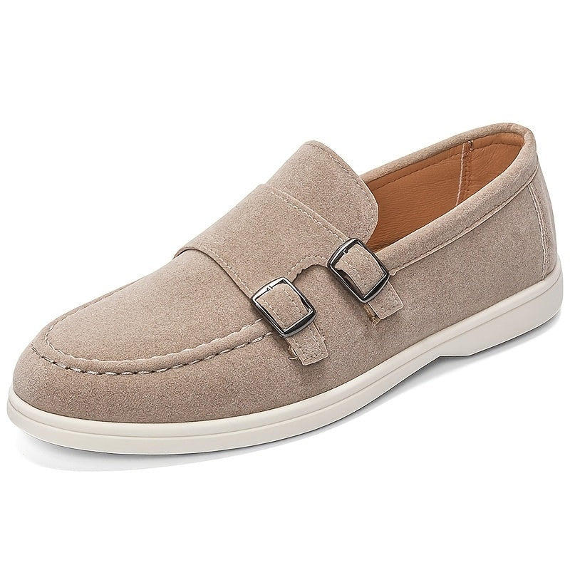 Mocasines Sin Cordones Hombre Hebilla Doble