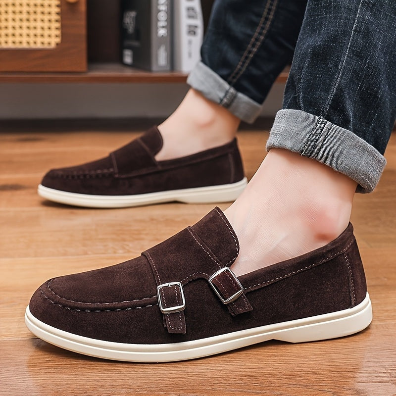 Mocasines Sin Cordones Hombre Hebilla Doble