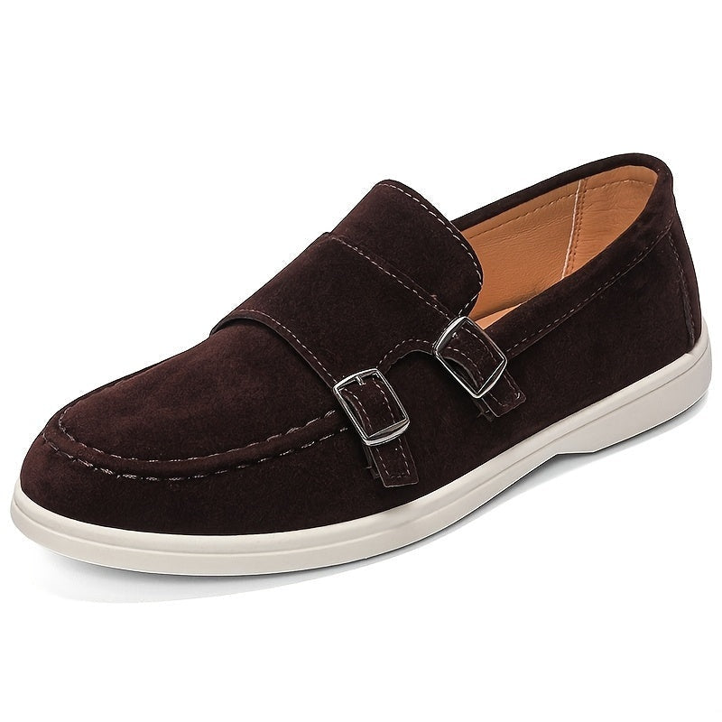 Mocasines Sin Cordones Hombre Hebilla Doble