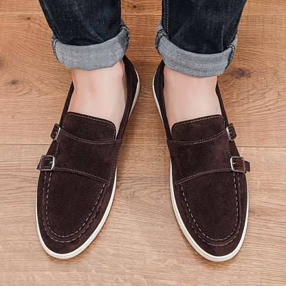 Mocasines Sin Cordones Hombre Hebilla Doble