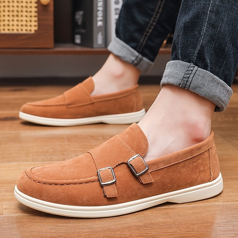Mocasines Sin Cordones Hombre Hebilla Doble