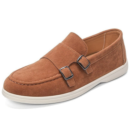 Mocasines Sin Cordones Hombre Hebilla Doble