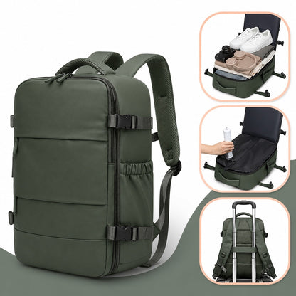 Mochila de Viaje con Compresión al Vacío Hombre Multifuncional