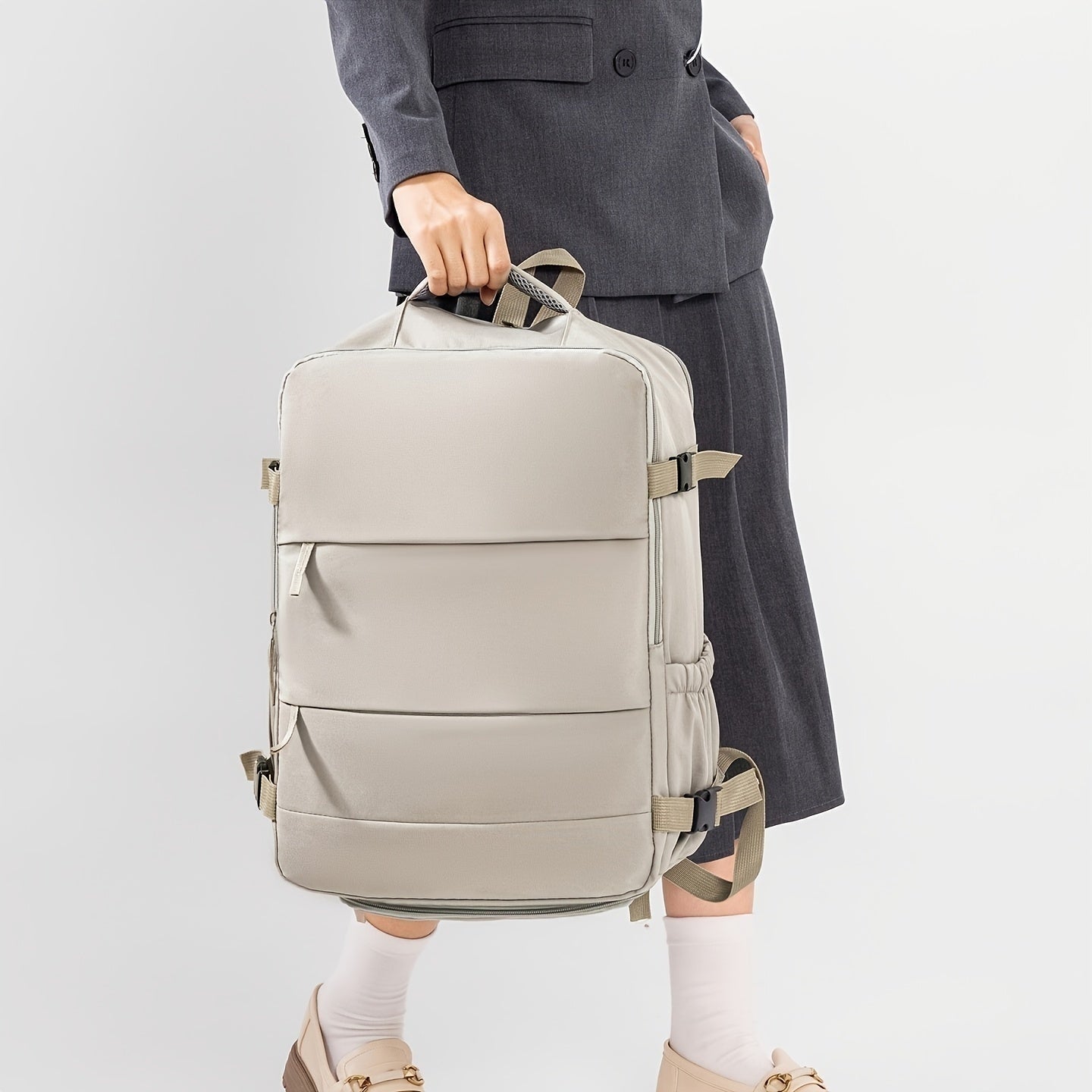 Mochila de Viaje de Gran Capacidad Hombre Apertura 180 Grados
