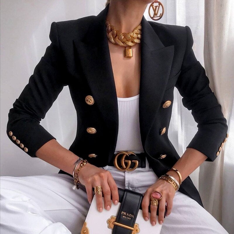 Chaqueta Mujer de Traje Moderna Ajuste Slim
