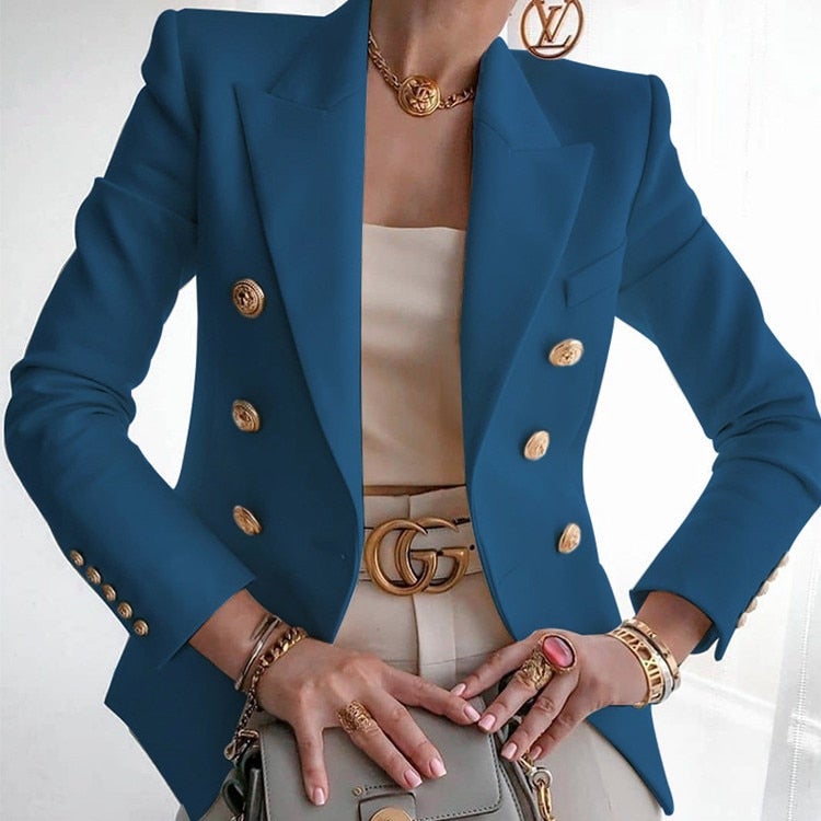 Chaqueta Mujer de Traje Moderna Ajuste Slim