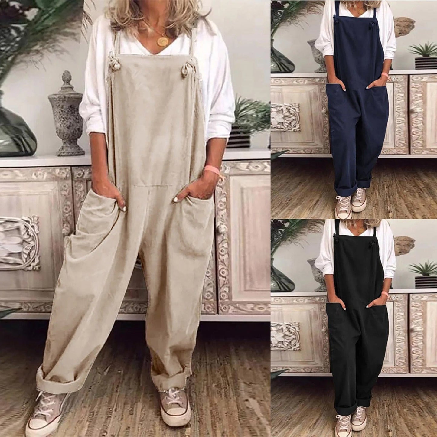 Mono Casual Mujer Algodón y Lino Ligero Ajuste Natural - Mavetta
