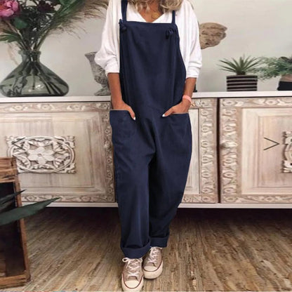 Mono Casual Mujer Algodón y Lino Ligero Ajuste Natural