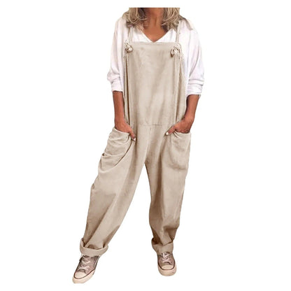 Mono Casual Mujer Algodón y Lino Ligero Ajuste Natural