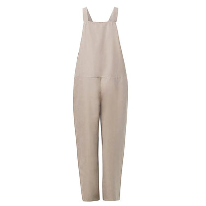 Mono Casual Mujer Algodón y Lino Ligero Ajuste Natural