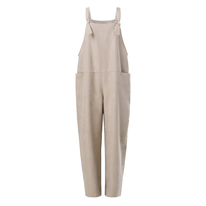 Mono Casual Mujer Algodón y Lino Ligero Ajuste Natural