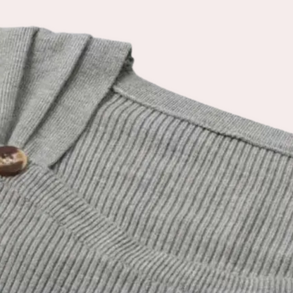 Jersey Mujer Acanalado Cuello Redondo Ajuste Cómodo
