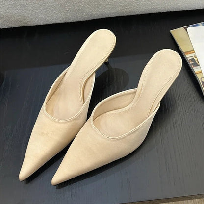 Mules Mujer Punta Cerrada Tacón Bajo - Mavetta