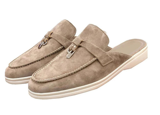 Mules Mujer Destalonados Hebilla Estilo Loafer - Mavetta