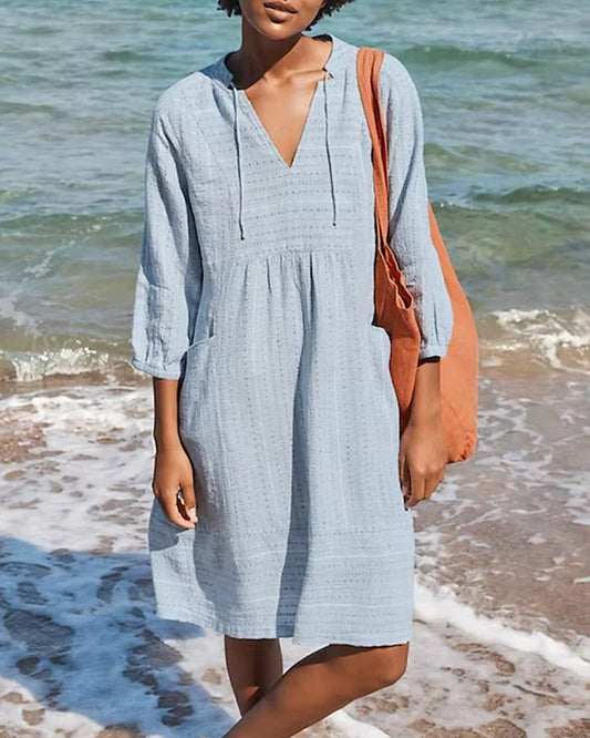 Vestido Verano Mujer Ligero Escote en V - Mavetta