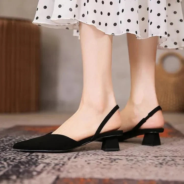 Zapatos Tacón Fino Mujer Diseño Slingback Punta Afilada - Mavetta