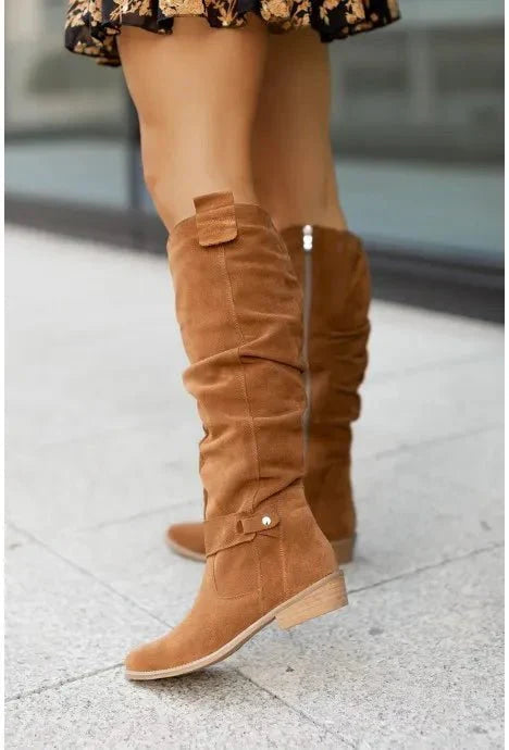 Botas largas Mujer de Ante con Cremallera