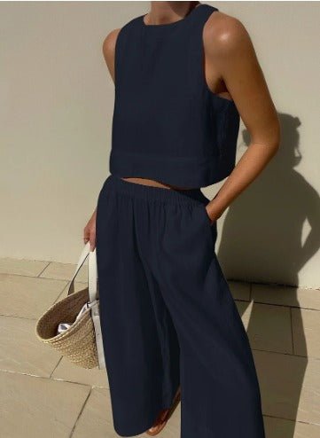 Conjunto Mujer Corto y Pantalón Talle Alto Veraniego