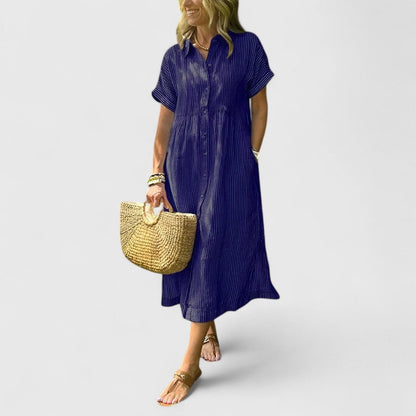 Vestido Camisero Mujer Algodón Ajuste Casual