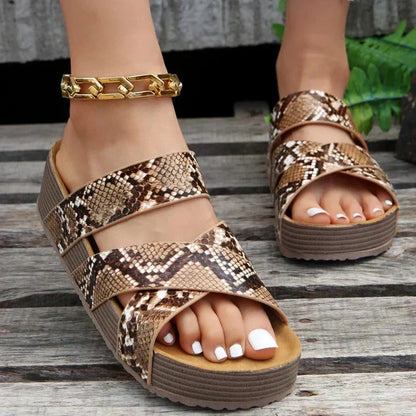 Sandalias Mujer Cuero Tiras Trenzadas Suela Ergonómica - Mavetta