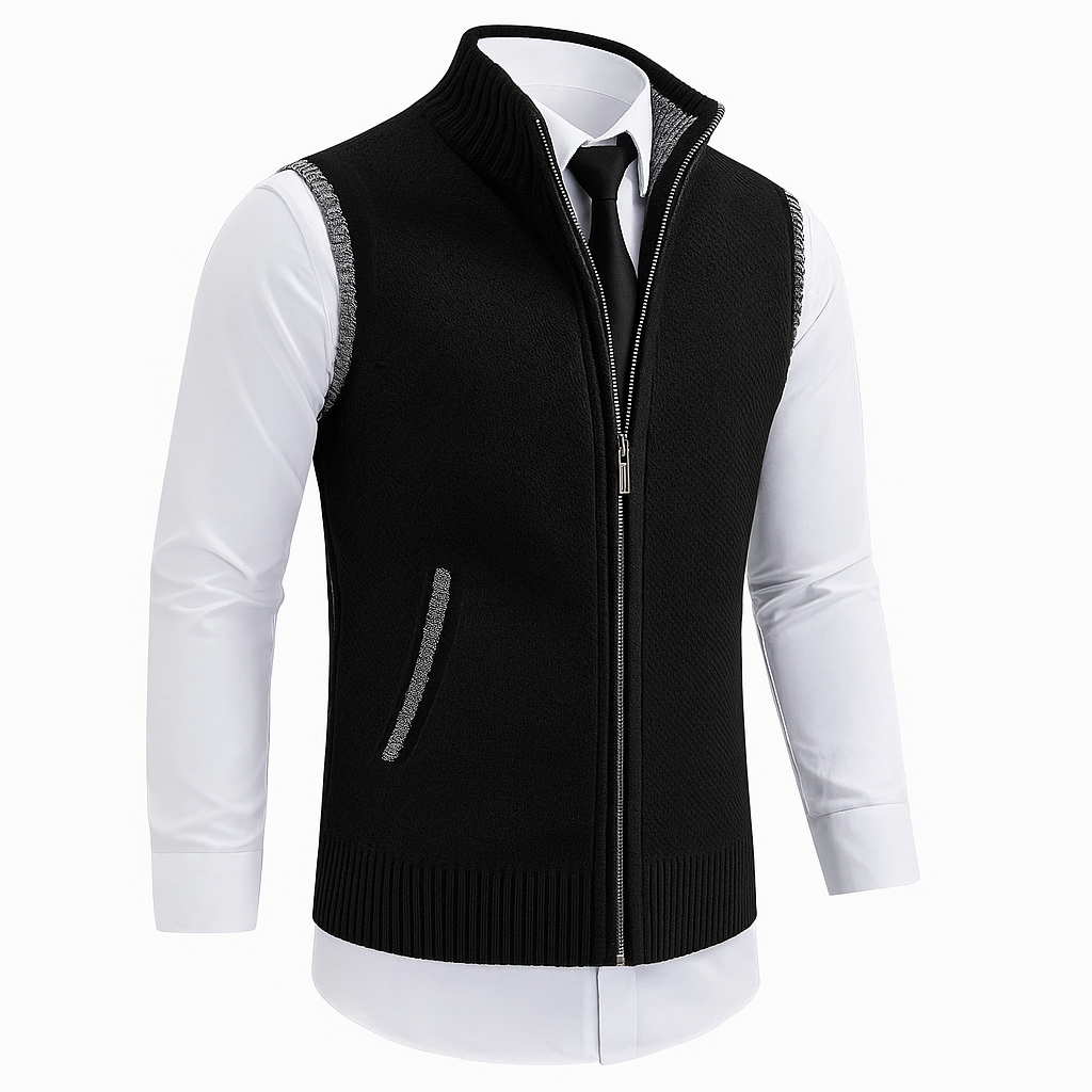 Chaleco Unisex de Punto con Cremallera Integral
