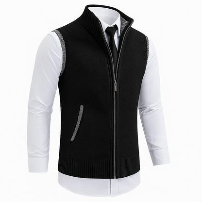 Chaleco Unisex de Punto con Cremallera Integral