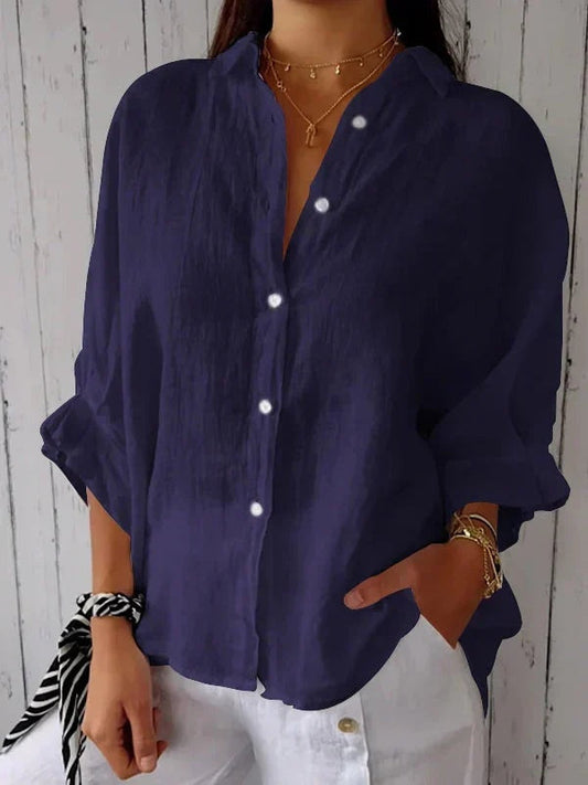 Camisa Oversize Mujer Manga Larga Botones - Mavetta