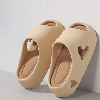 Chanclas Plataforma Mujer con Detalle de Corazones