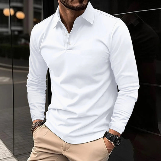 Polo Hombre Manga Larga Cuello Clásico Algodón - Mavetta