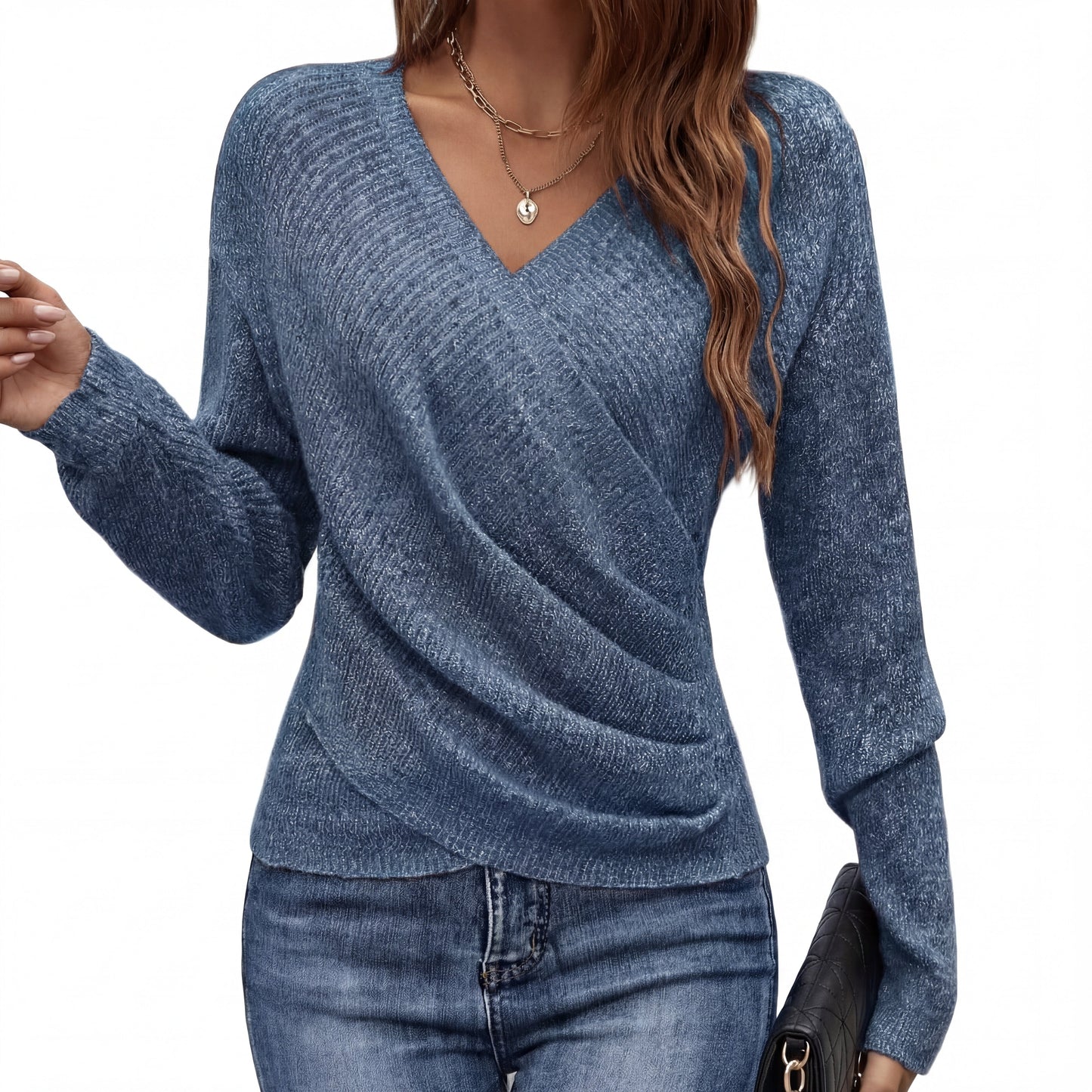 Jersey mujer tejido suave manga larga cómodo