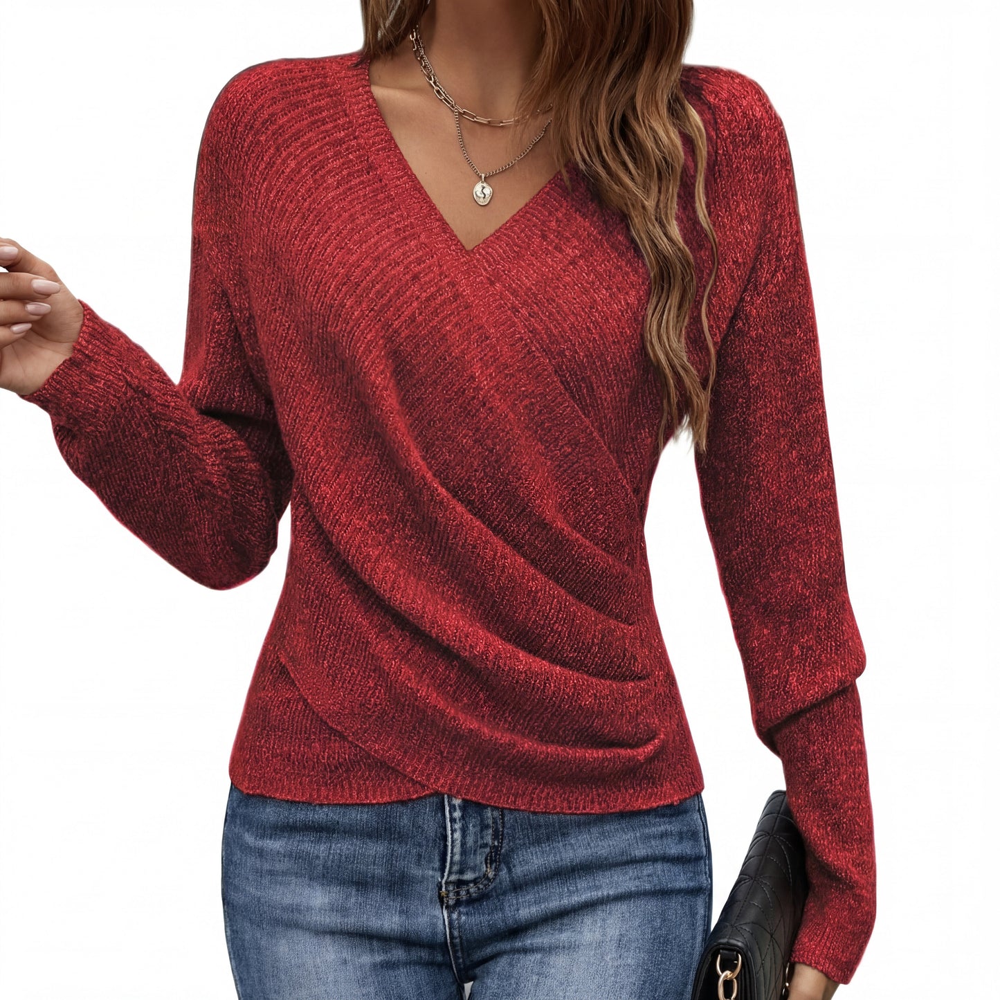 Jersey mujer tejido suave manga larga cómodo
