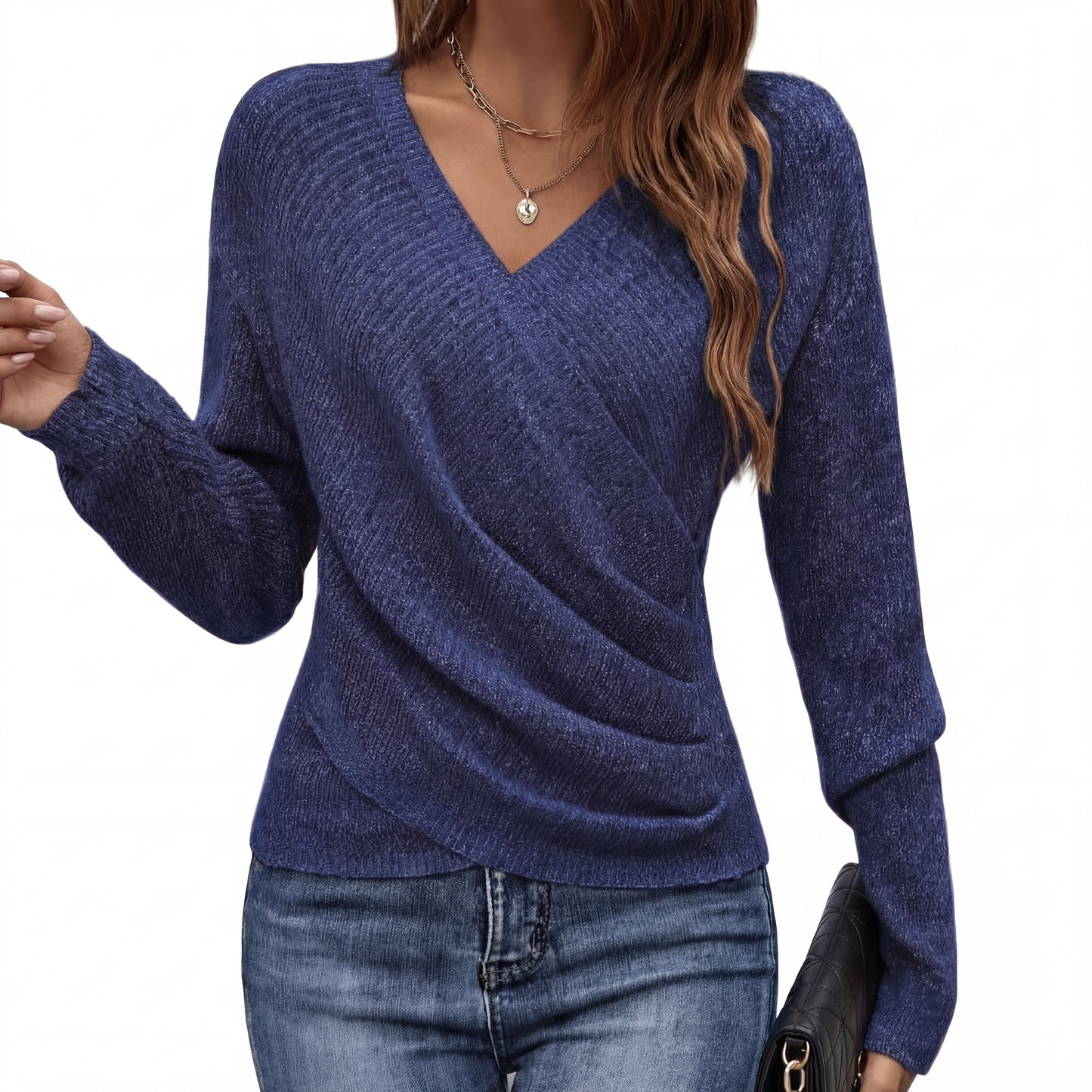 Jersey mujer tejido suave manga larga cómodo