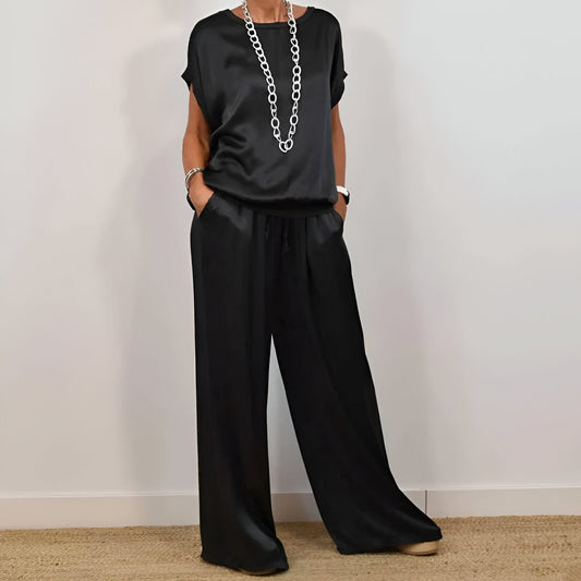 Conjunto Mujer Satén y Pantalón Largo - Mavetta