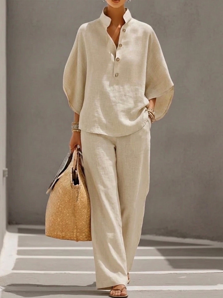 Conjunto Mujer Murciélago y Pantalón Ancho - Mavetta