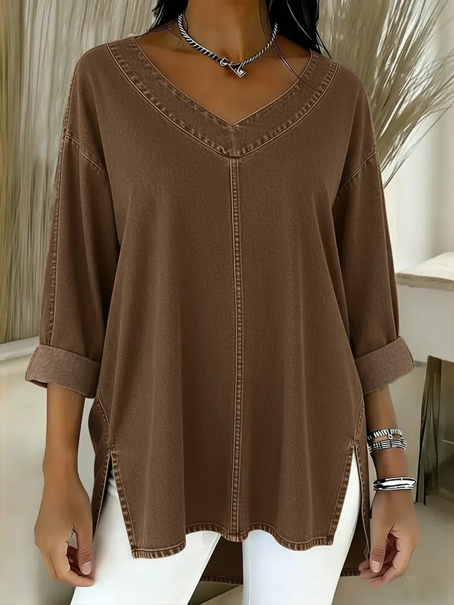 Blusa Mujer Casual Ligera Manga Larga Ajuste Moderno