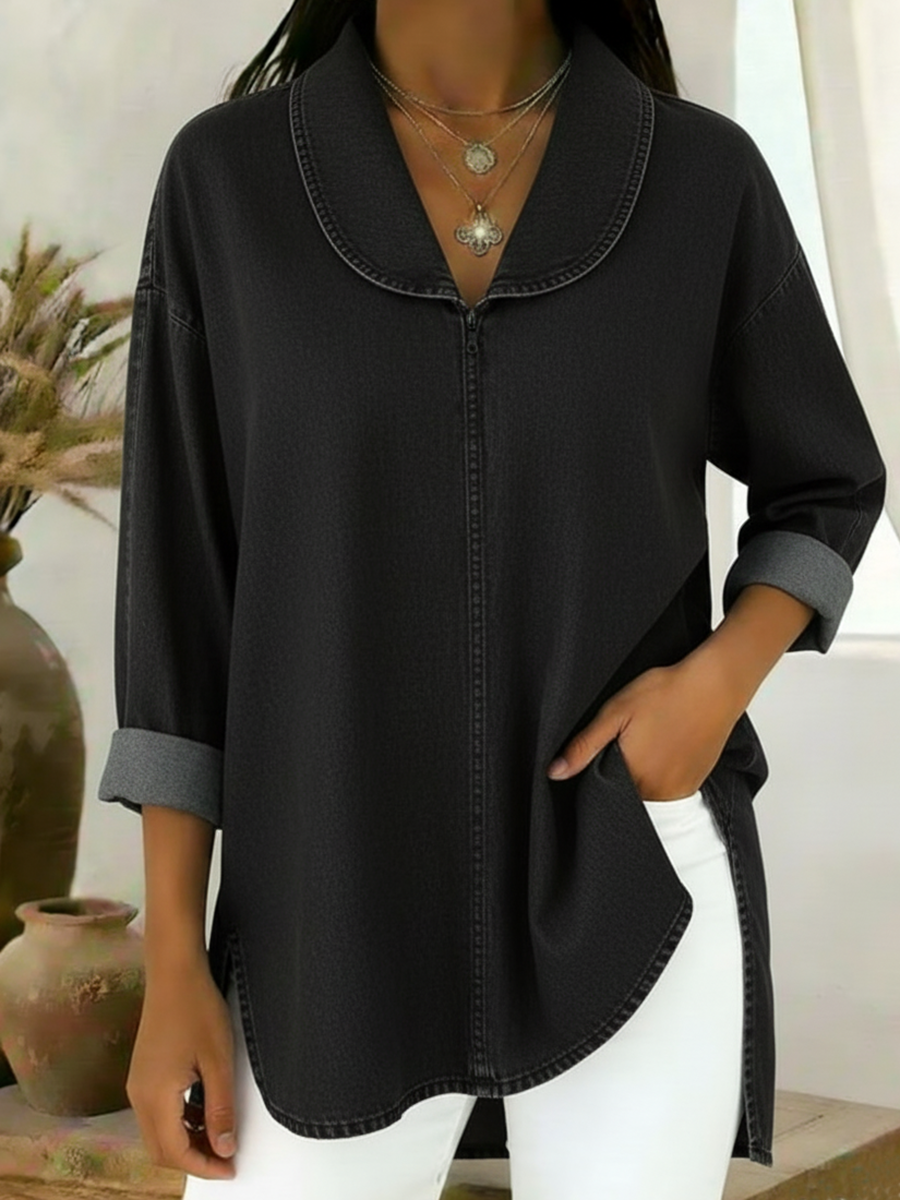 Blusa Mujer Ligera Casual Versátil Manga Larga