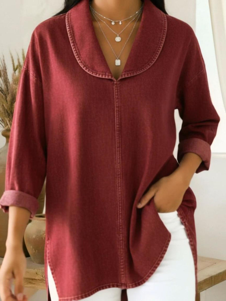 Blusa Mujer Ligera Casual Versátil Manga Larga