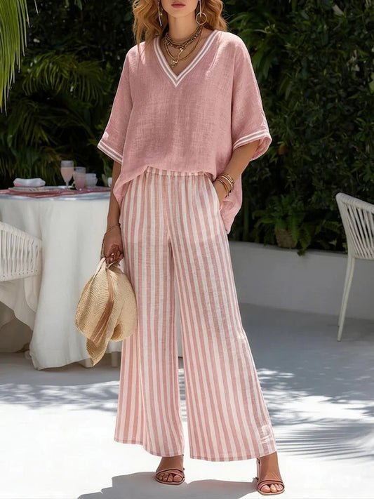 Conjunto Mujer de Rayas Diseño Casual y Elegante - Mavetta