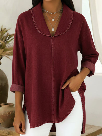Blusa Mujer Ligera Casual Versátil Manga Larga