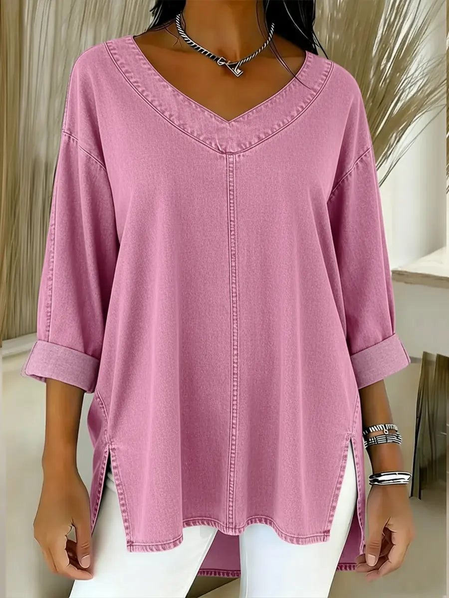 Blusa Mujer Casual Ligera Manga Larga Ajuste Moderno