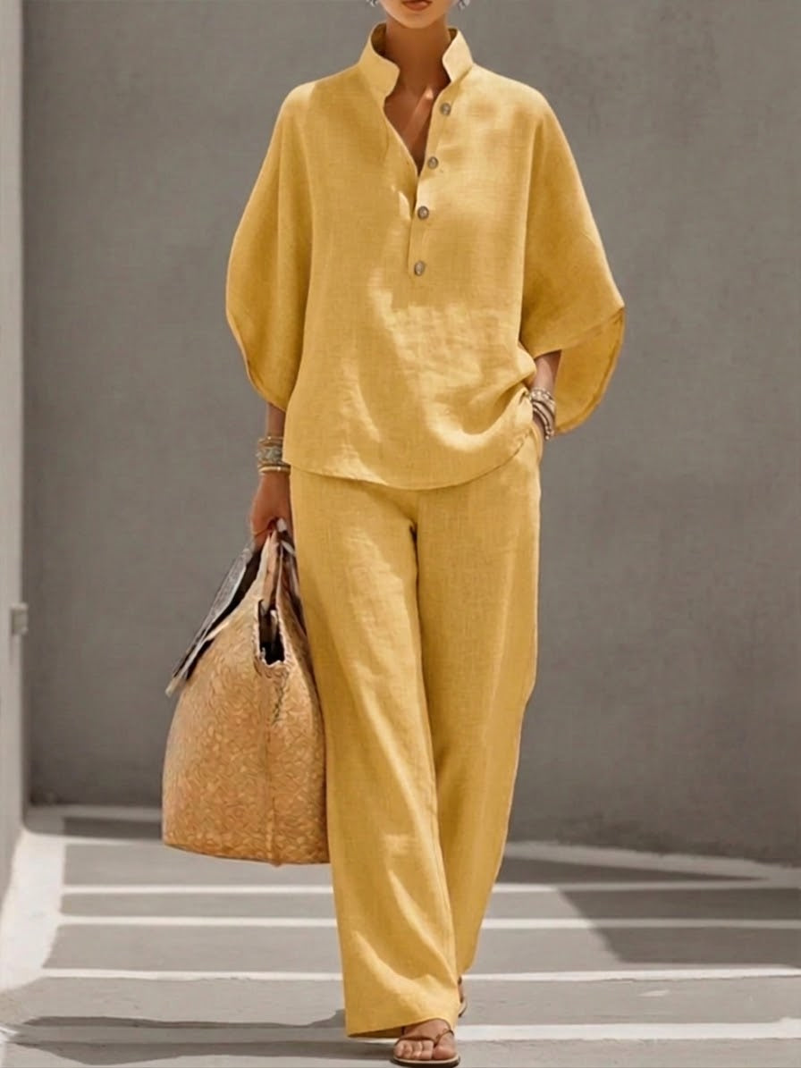 Conjunto Mujer Murciélago y Pantalón Ancho