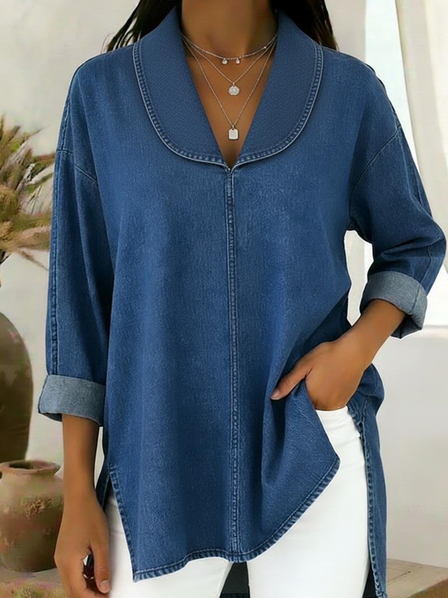 Blusa Mujer Ligera Casual Versátil Manga Larga