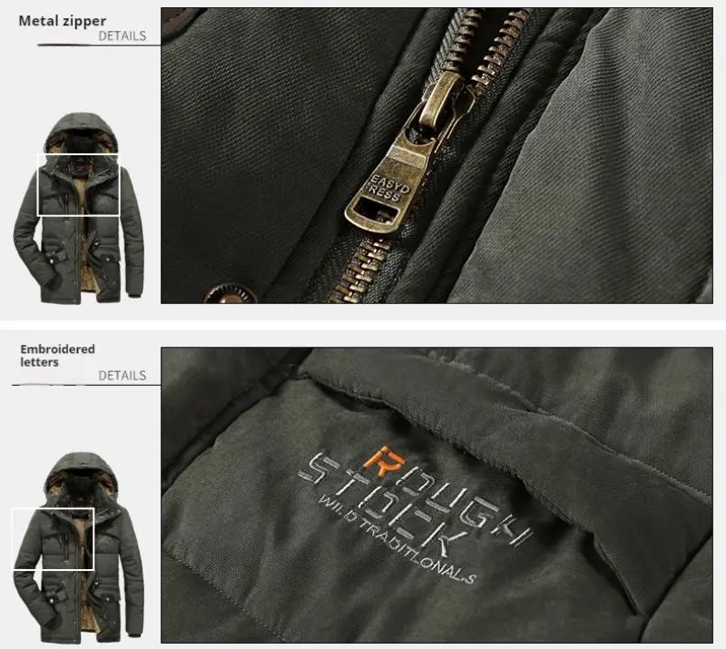 Chaqueta táctica hombre con capucha para exteriores resistente