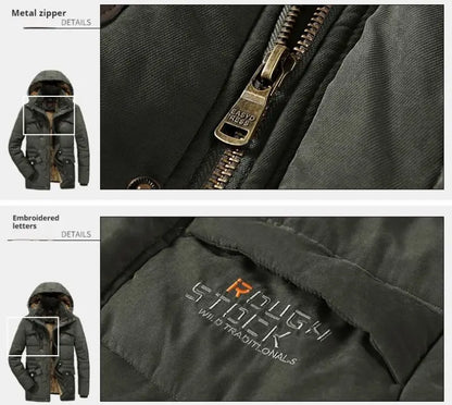 Chaqueta táctica hombre con capucha para exteriores resistente