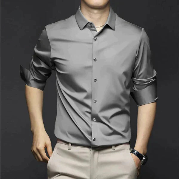 Camisa Hombre Elástica Primavera Corte Slim